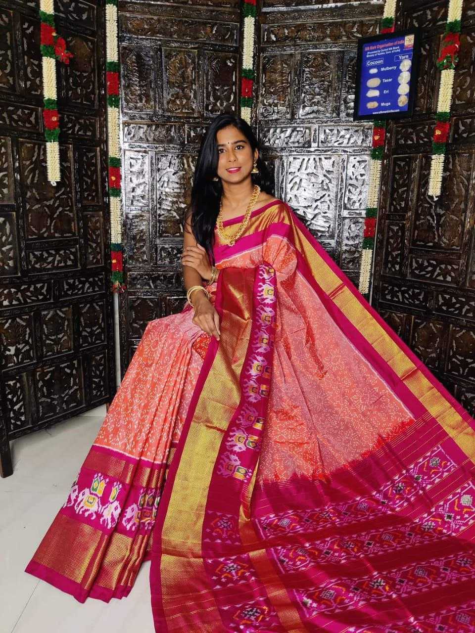 YNF PATOLA SILK RRI IKKAT SAREES WHOLESALE IKAT  POCHAMPALLY PATOLA SAREES MANUFACTURER